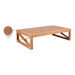 Anguilla Teak Wood Outdoor Patio Coffee Table in Natural