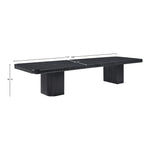 Mohari 112" / 136" / 160" Solid Wood And Oak Veneer Dining Table (3 Boxes) in Black