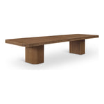 Mohari 112" / 136" / 160" Solid Wood And Oak Veneer Dining Table (3 Boxes) in Brown