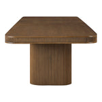 Mohari 112" / 136" / 160" Solid Wood And Oak Veneer Dining Table (3 Boxes) in Brown