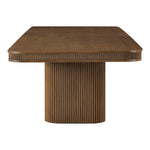 Mohari 112" / 136" / 160" Solid Wood And Oak Veneer Dining Table (3 Boxes) in Brown