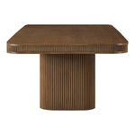 Mohari 112" / 136" / 160" Solid Wood And Oak Veneer Dining Table (3 Boxes) in Brown
