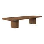 Mohari 112" / 136" / 160" Solid Wood And Oak Veneer Dining Table (3 Boxes) in Brown