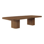 Mohari 112" / 136" / 160" Solid Wood And Oak Veneer Dining Table (3 Boxes) in Brown