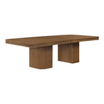 Mohari 112" / 136" / 160" Solid Wood And Oak Veneer Dining Table (3 Boxes) in Brown