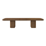 Mohari 112" / 136" / 160" Solid Wood And Oak Veneer Dining Table (3 Boxes) in Brown