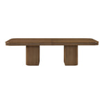 Mohari 112" / 136" / 160" Solid Wood And Oak Veneer Dining Table (3 Boxes) in Brown