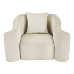 Destin Velvet Upholstered Chair in Cream