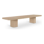 Mohari 112" / 136" / 160" Solid Wood And Oak Veneer Dining Table (3 Boxes) in Natural