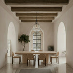 Mohari 112" / 136" / 160" Solid Wood And Oak Veneer Dining Table (3 Boxes) in Natural