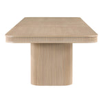 Mohari 112" / 136" / 160" Solid Wood And Oak Veneer Dining Table (3 Boxes) in Natural