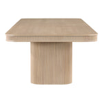 Mohari 112" / 136" / 160" Solid Wood And Oak Veneer Dining Table (3 Boxes) in Natural