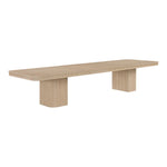 Mohari 112" / 136" / 160" Solid Wood And Oak Veneer Dining Table (3 Boxes) in Natural