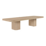 Mohari 112" / 136" / 160" Solid Wood And Oak Veneer Dining Table (3 Boxes) in Natural