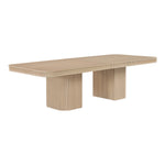 Mohari 112" / 136" / 160" Solid Wood And Oak Veneer Dining Table (3 Boxes) in Natural
