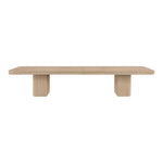 Mohari 112" / 136" / 160" Solid Wood And Oak Veneer Dining Table (3 Boxes) in Natural