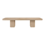 Mohari 112" / 136" / 160" Solid Wood And Oak Veneer Dining Table (3 Boxes) in Natural