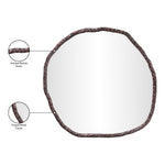Molten Iron Mirror in Brown