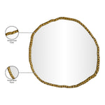 Molten Iron Mirror in Gold