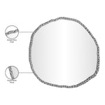Molten Iron Mirror in Silver