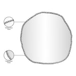 Molten Iron Mirror in Silver