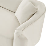 Destin Velvet Upholstered Chair in Cream
