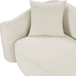 Destin Velvet Upholstered Chair in Cream