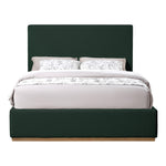 Monaco Boucle Fabric Upholstered King Bed in Green