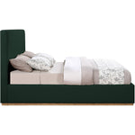 Monaco Boucle Fabric Upholstered King Bed in Green