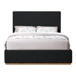 Monaco Boucle Fabric Upholstered Queen Bed in Black