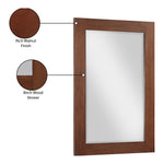 Monad Birch Veneer Frame Mirror in Walnut