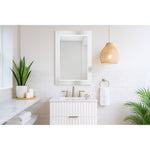 Monad Birch Veneer Frame Mirror in White
