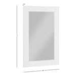 Monad Birch Veneer Frame Mirror in White