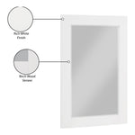 Monad Birch Veneer Frame Mirror in White