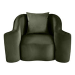 Destin Velvet Upholstered Chair in Green
