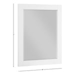 Monad Birch Veneer Frame Mirror in White