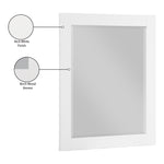 Monad Birch Veneer Frame Mirror in White