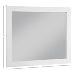 Monad Birch Veneer Frame Mirror in White