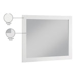 Monad Birch Veneer Frame Mirror in White