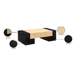 Mondrian Ash Veneer Coffee Table in Black