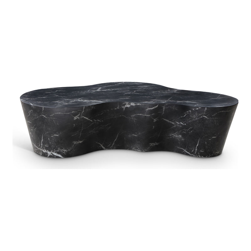 Monza Marble Finish Concrete Indoor / Outdoor Coffee Table in Black