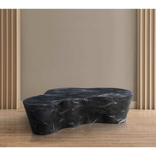 Monza Marble Finish Concrete Indoor / Outdoor Coffee Table in Black