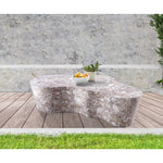 Monza Marble Finish Concrete Indoor / Outdoor Coffee Table in Brown