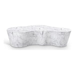 Monza Marble Finish Concrete Indoor / Outdoor Coffee Table in White