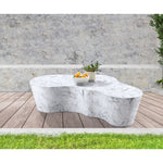 Monza Marble Finish Concrete Indoor / Outdoor Coffee Table in White