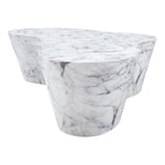 Monza Marble Finish Concrete Indoor / Outdoor Coffee Table in White