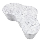 Monza Marble Finish Concrete Indoor / Outdoor Coffee Table in White