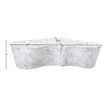Monza Marble Finish Concrete Indoor / Outdoor Coffee Table in White