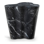 Monza Marble Finish Concrete Indoor / Outdoor End / Side Table in Black