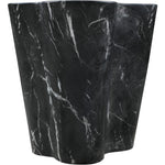 Monza Marble Finish Concrete Indoor / Outdoor End / Side Table in Black
